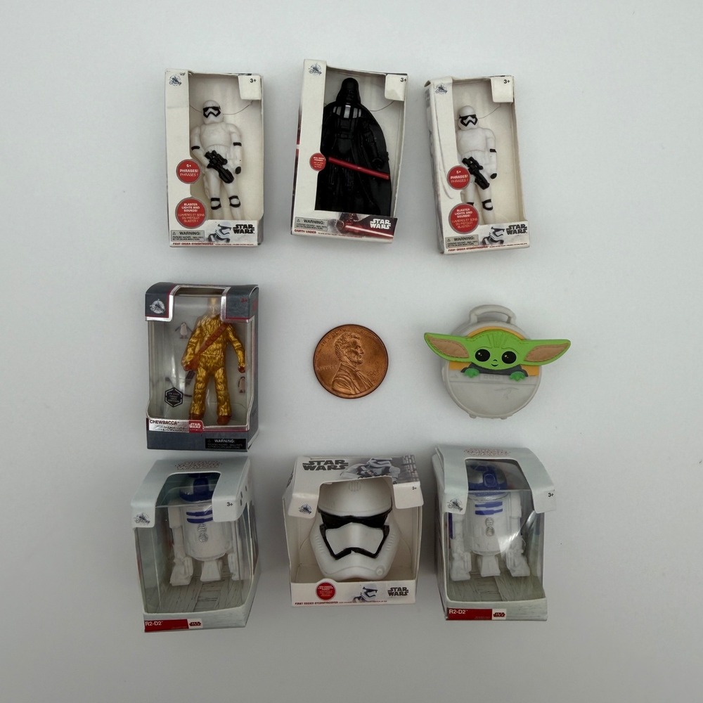 Zuru Disney Store Mini Brands Star Wars Darth Vader R2D2 Chewbacca Grogu 8pc Lot